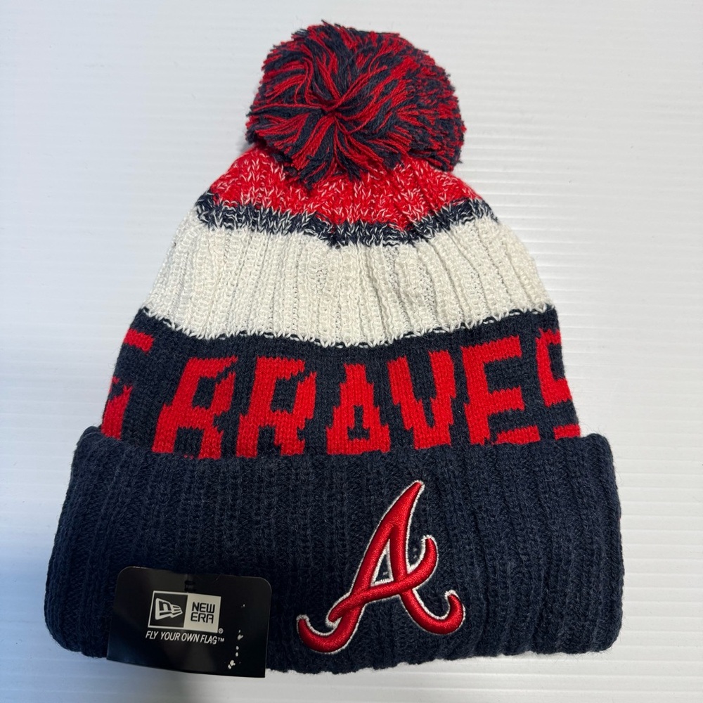 New Era Atlanta Braves Beanie Red,white and Blue